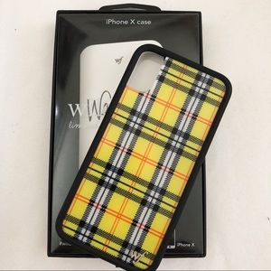 Wildflower Yellow Plaid IPhone X Case